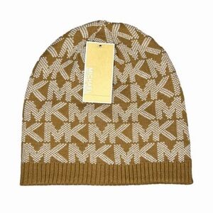 Michael Kors Tan and Cream Knit Hat